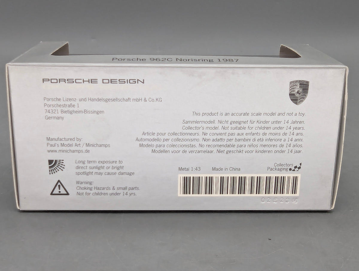Modellautos 1:43 Minichamps Porsche 962C Norisring 1987 #17 Stuck WAP Dealer OVP