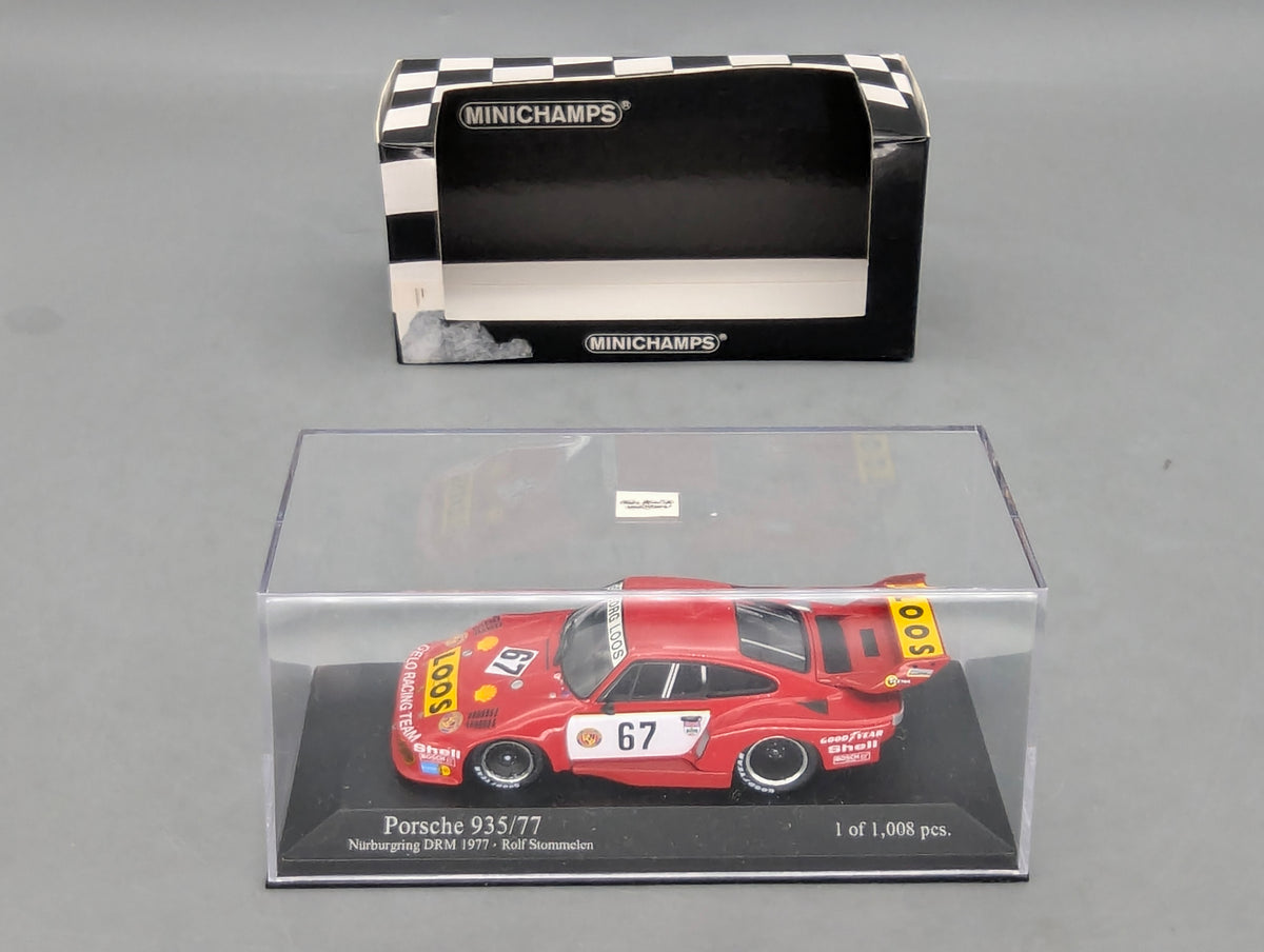Modellautos 1:43 Minichamps Porsche 935/77 Champion DRM 1977 #67 R Stommelen OVP
