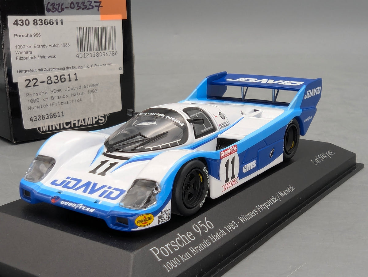 Modellautos 1:43 Minichamps Porsche 956 WINNER 1000 km Brands Hatch 1983 #11 OVP