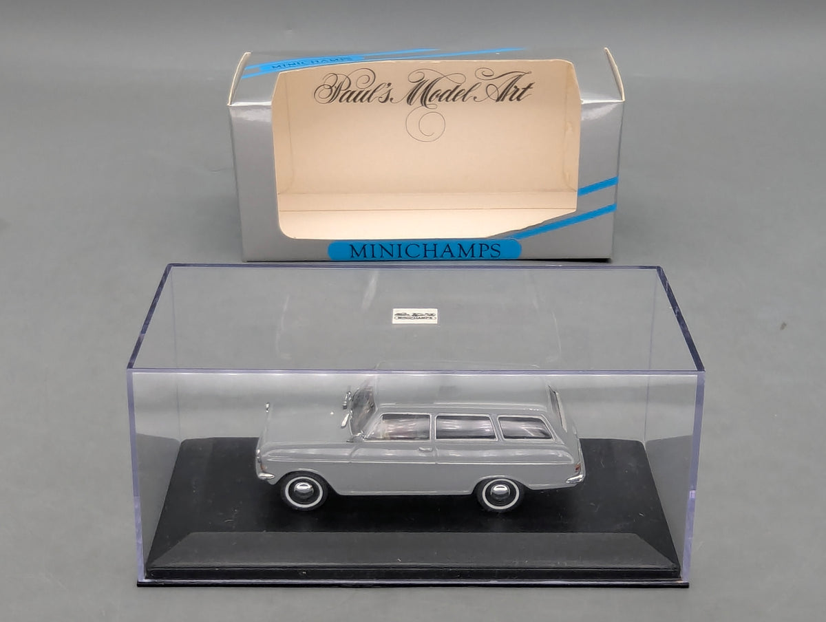 Modellautos 1:43 Minichamps Opel Kadett A Caravan 1962 Grau mit OVP