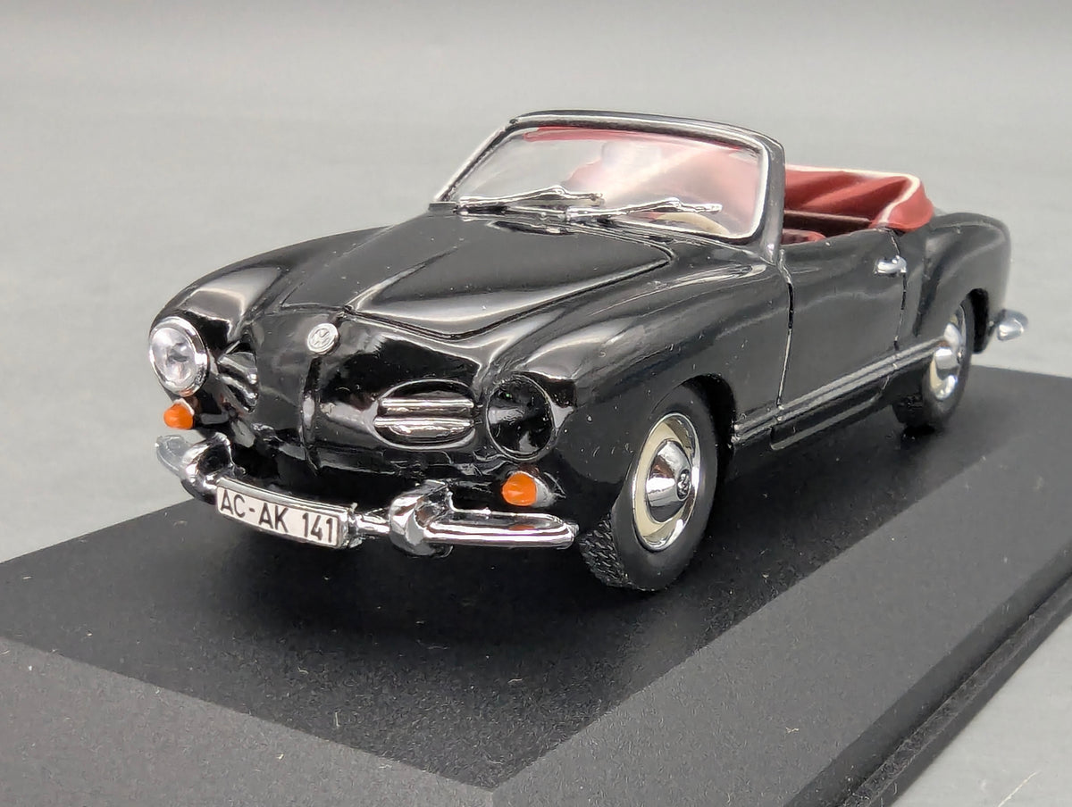 Modellautos 1:43 Minichamps Volkswagen VW Karmann Ghia Cabriolet Schwarz mit OVP