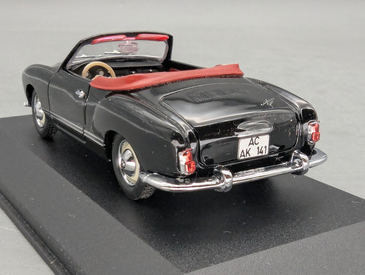 Modellautos 1:43 Minichamps Volkswagen VW Karmann Ghia Cabriolet Schwarz mit OVP