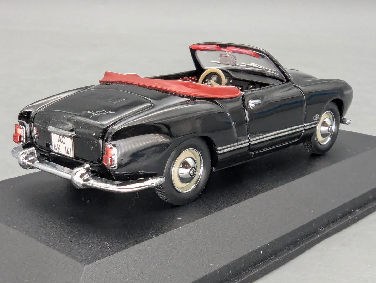 Modellautos 1:43 Minichamps Volkswagen VW Karmann Ghia Cabriolet Schwarz mit OVP