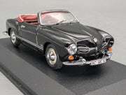 Modellautos 1:43 Minichamps Volkswagen VW Karmann Ghia Cabriolet Schwarz mit OVP