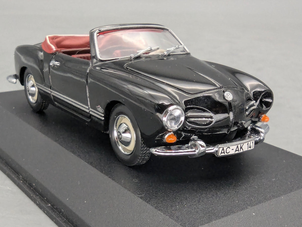 Modellautos 1:43 Minichamps Volkswagen VW Karmann Ghia Cabriolet Schwarz mit OVP
