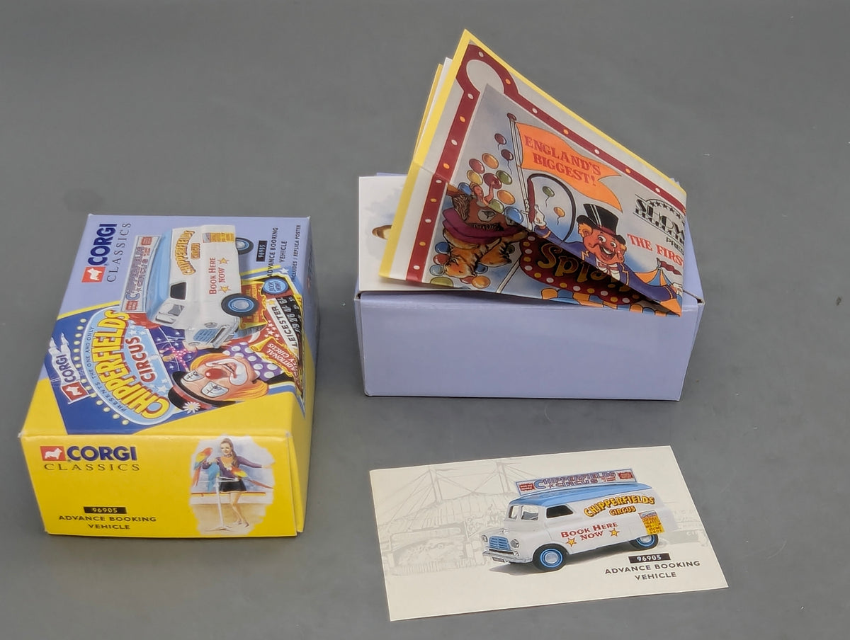 LKW Modell 1:50 Corgi Classics 96905 Advance Booking Vehicle + Circus Poster OVP