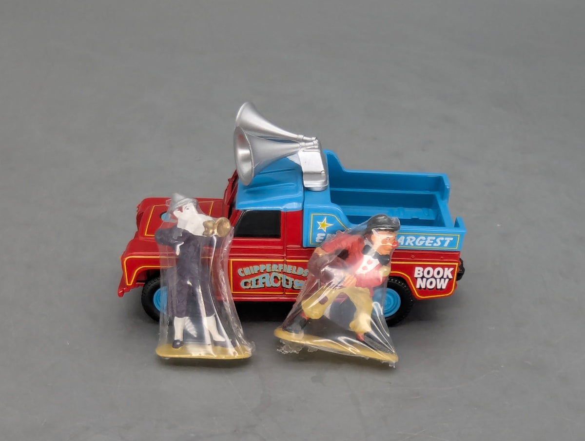 Modellautos 1:43 Corgi Toys 07202 Land Rover Public Address & 2 Clowns OVP