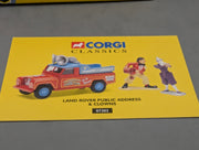 Modellautos 1:43 Corgi Toys 07202 Land Rover Public Address & 2 Clowns OVP