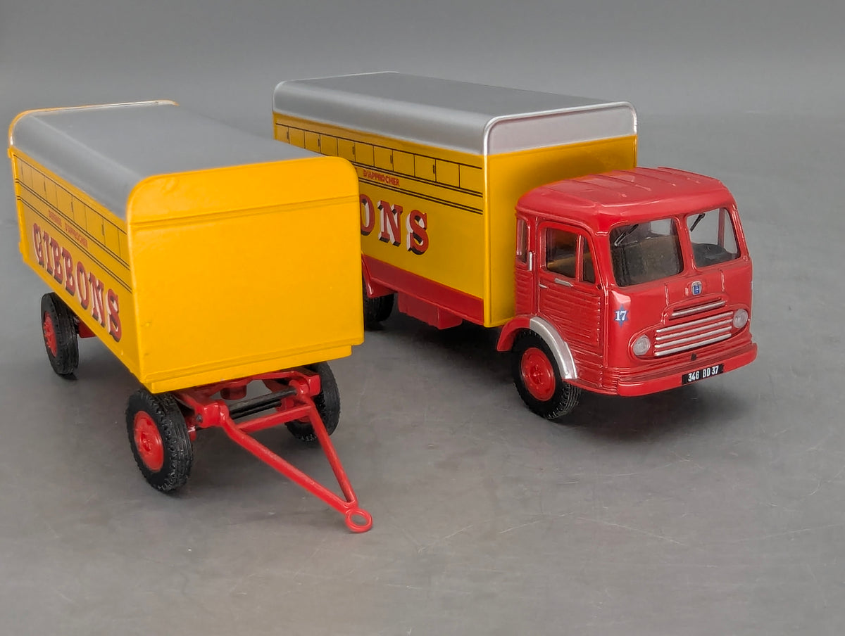 LKW Modell 1:50 Corgi Classics 72906 Simca Cargo Fourgon + Remorque mit OVP