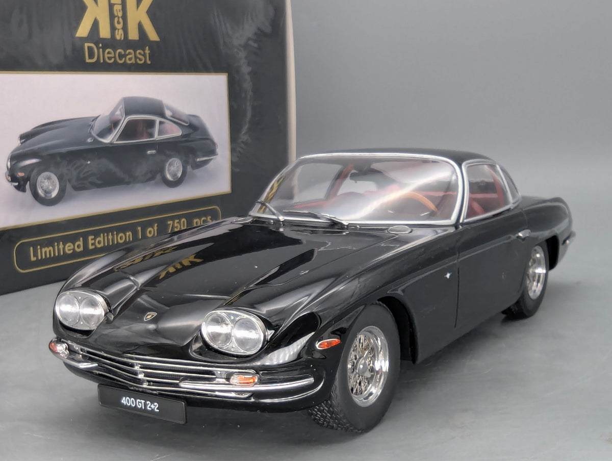 Modellautos 1:18 KK-Scale Lamborghini 400 GT 2+2 Black Schwarz mit OVP