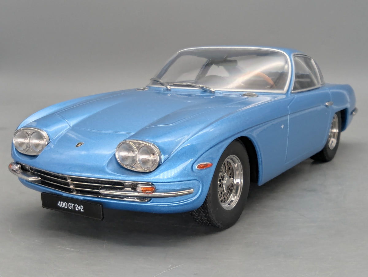 Modellautos 1:18 KK-Scale Lamborghini 400 GT 2+2 Black Hellblau Metallic mit OVP