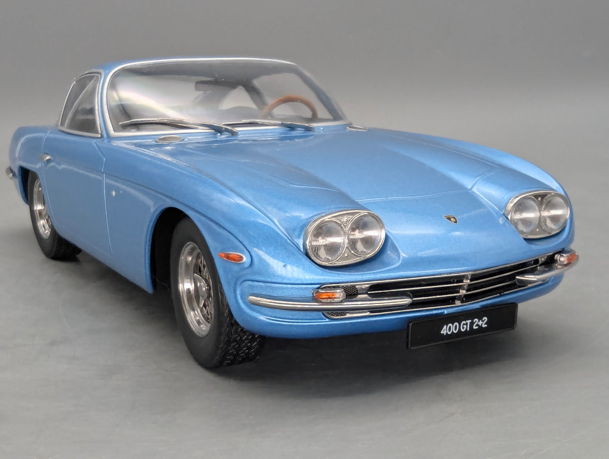 Modellautos 1:18 KK-Scale Lamborghini 400 GT 2+2 Black Hellblau Metallic mit OVP
