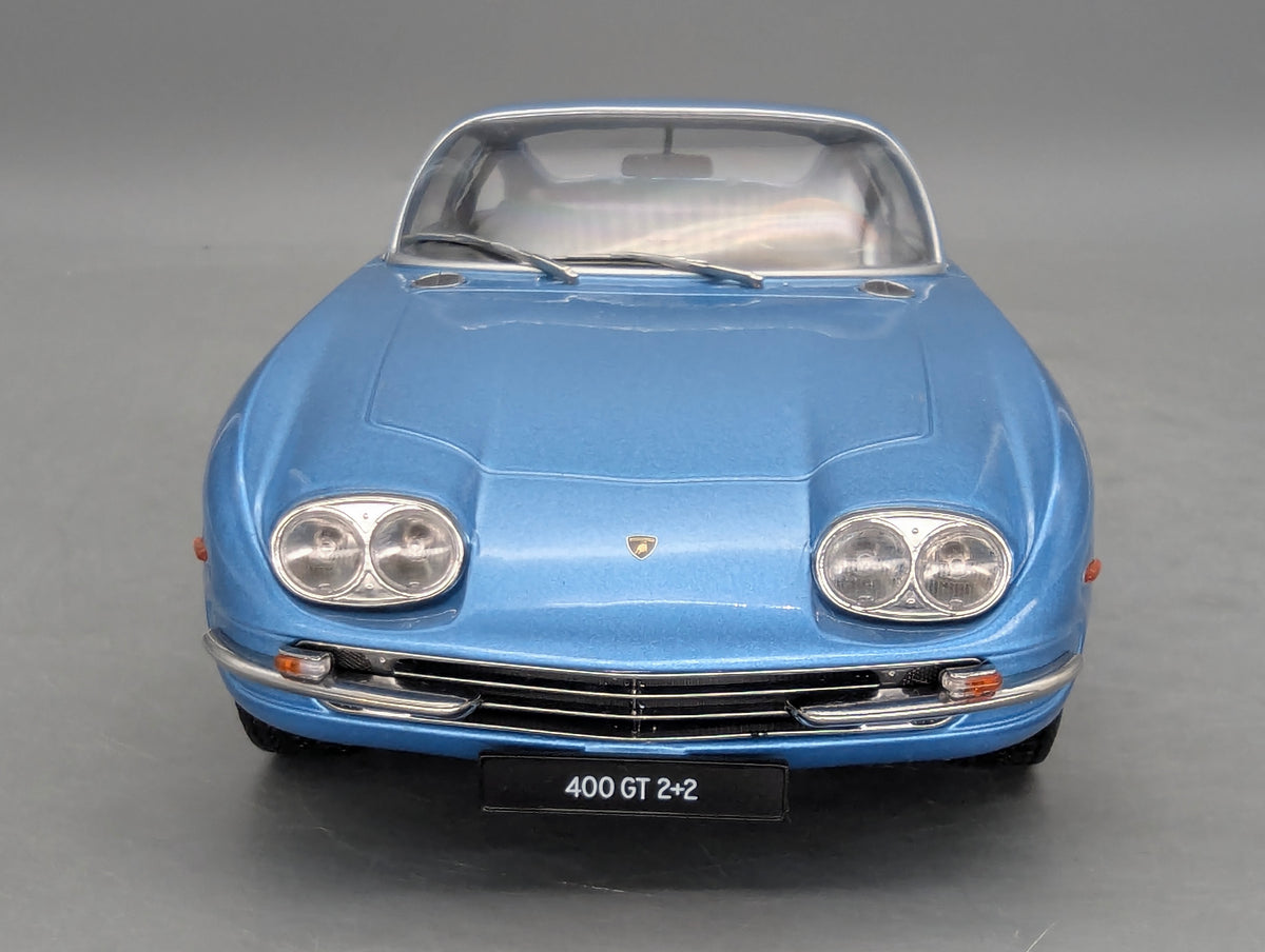 Modellautos 1:18 KK-Scale Lamborghini 400 GT 2+2 Black Hellblau Metallic mit OVP