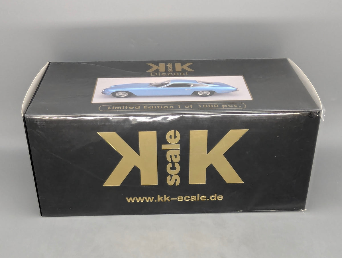 Modellautos 1:18 KK-Scale Lamborghini 400 GT 2+2 Black Hellblau Metallic mit OVP