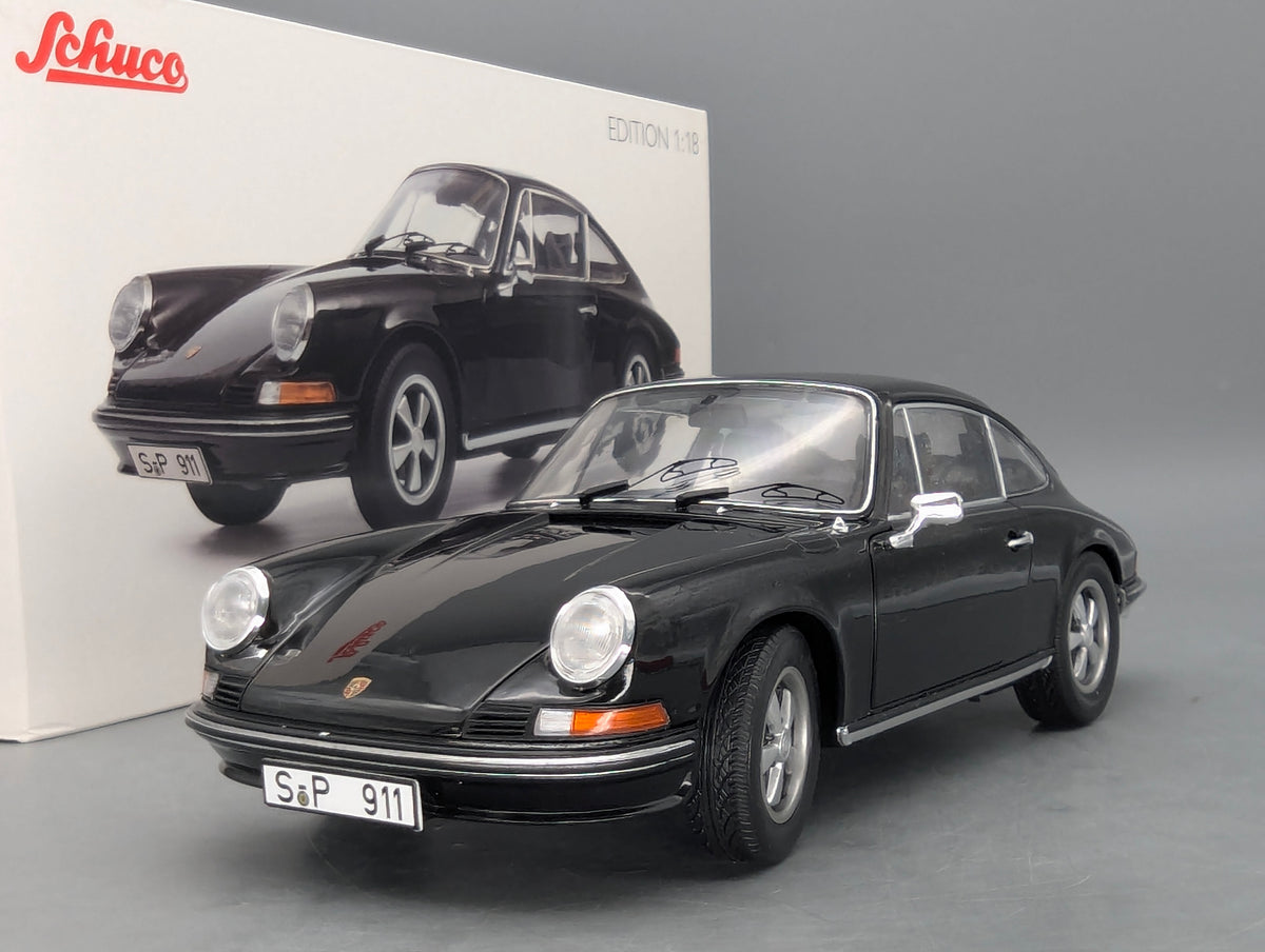 Modellautos 1:18 Schuco Porsche 911 S Coupe 1973 Schwarz mit OVP