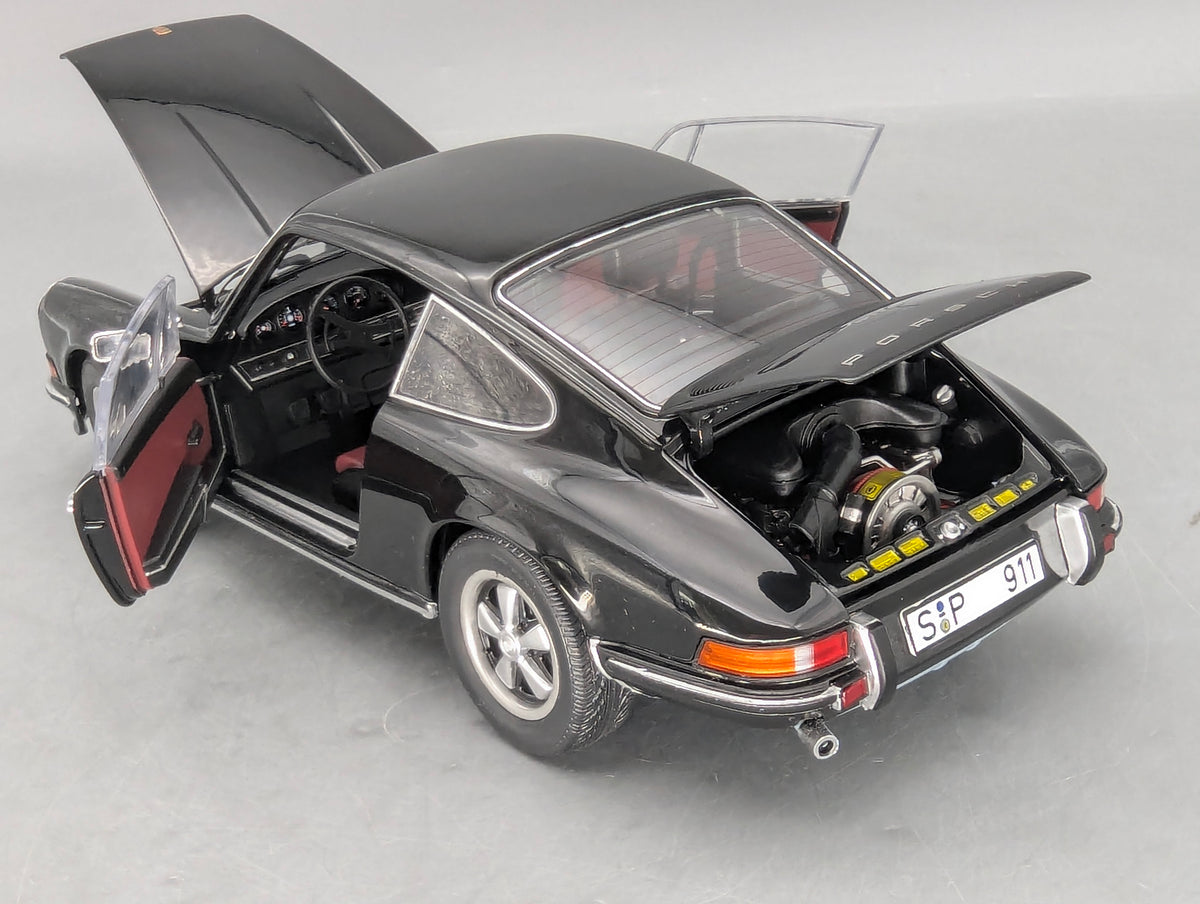 Modellautos 1:18 Schuco Porsche 911 S Coupe 1973 Schwarz mit OVP