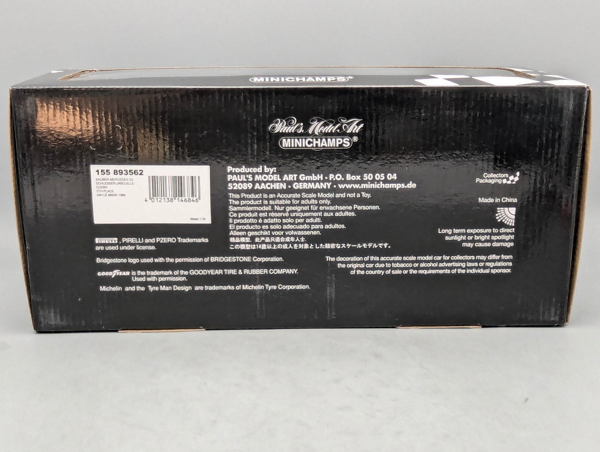 Modellautos 1:18 Minichamps Sauber Mercedes C9 5th 24h Le Mans 1989 #62 mitOVP