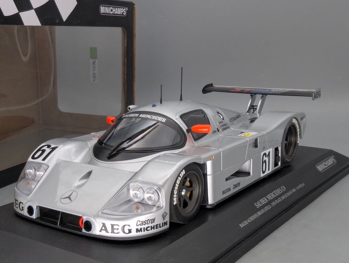 Modellautos 1:18 Minichamps Sauber Mercedes C9 2nd 24h Le Mans 1989 #61 mitOVP