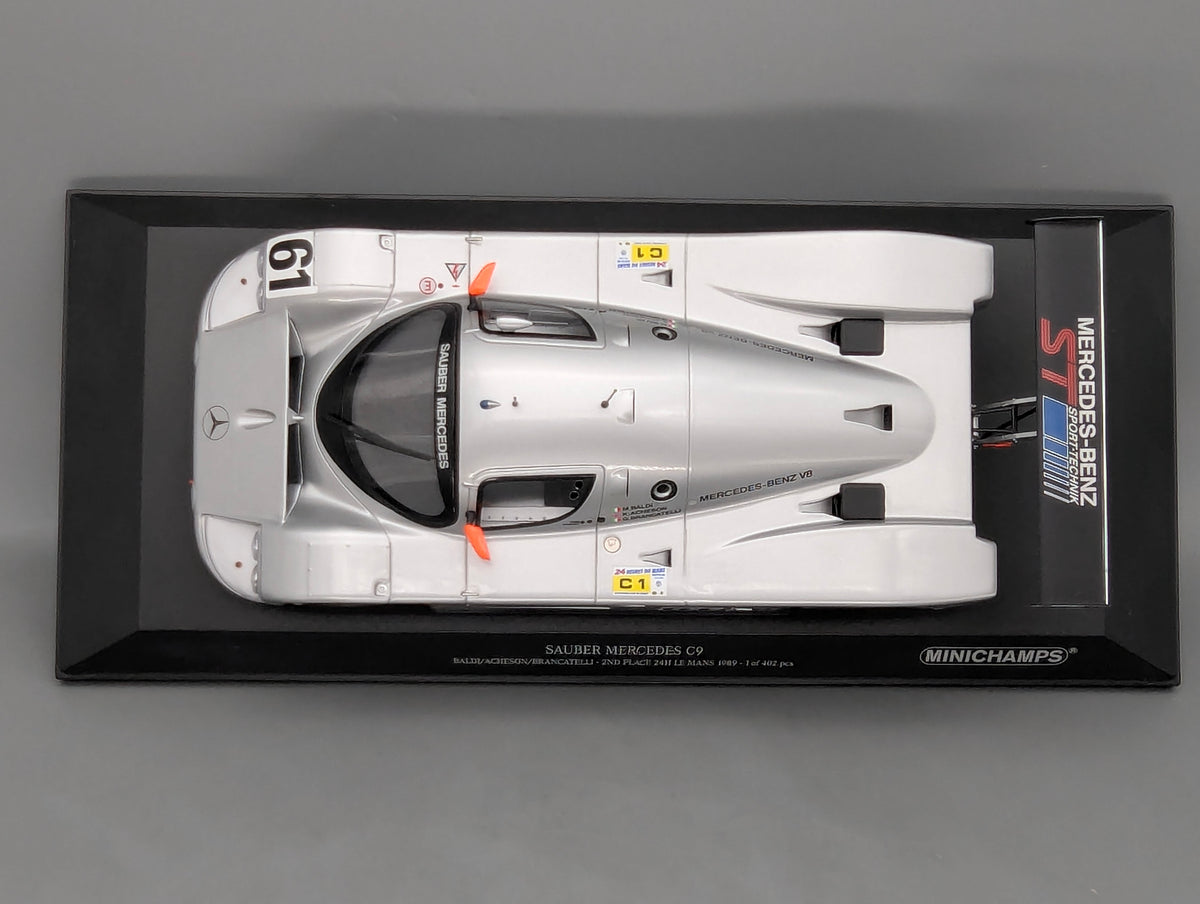 Modellautos 1:18 Minichamps Sauber Mercedes C9 2nd 24h Le Mans 1989 #61 mitOVP