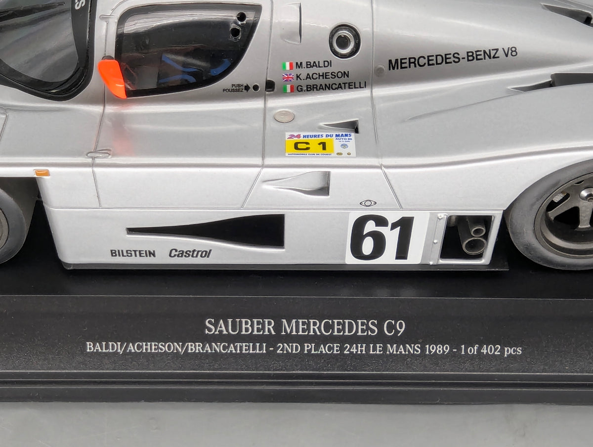 Modellautos 1:18 Minichamps Sauber Mercedes C9 2nd 24h Le Mans 1989 #61 mitOVP