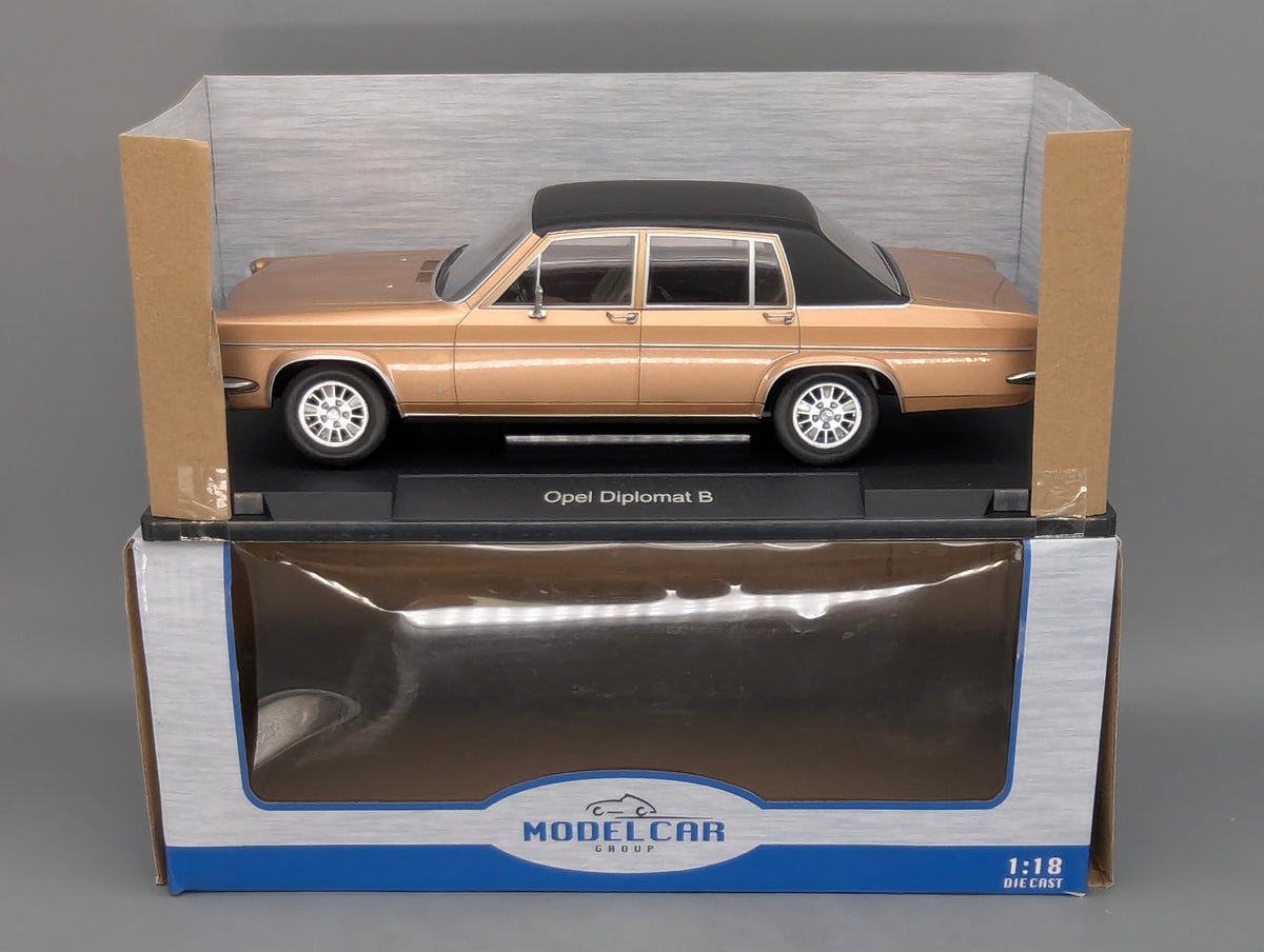 Modellautos 1:18 MCG Modelcar Group 18335 Opel Diplomat B Beige Metallic mit OVP