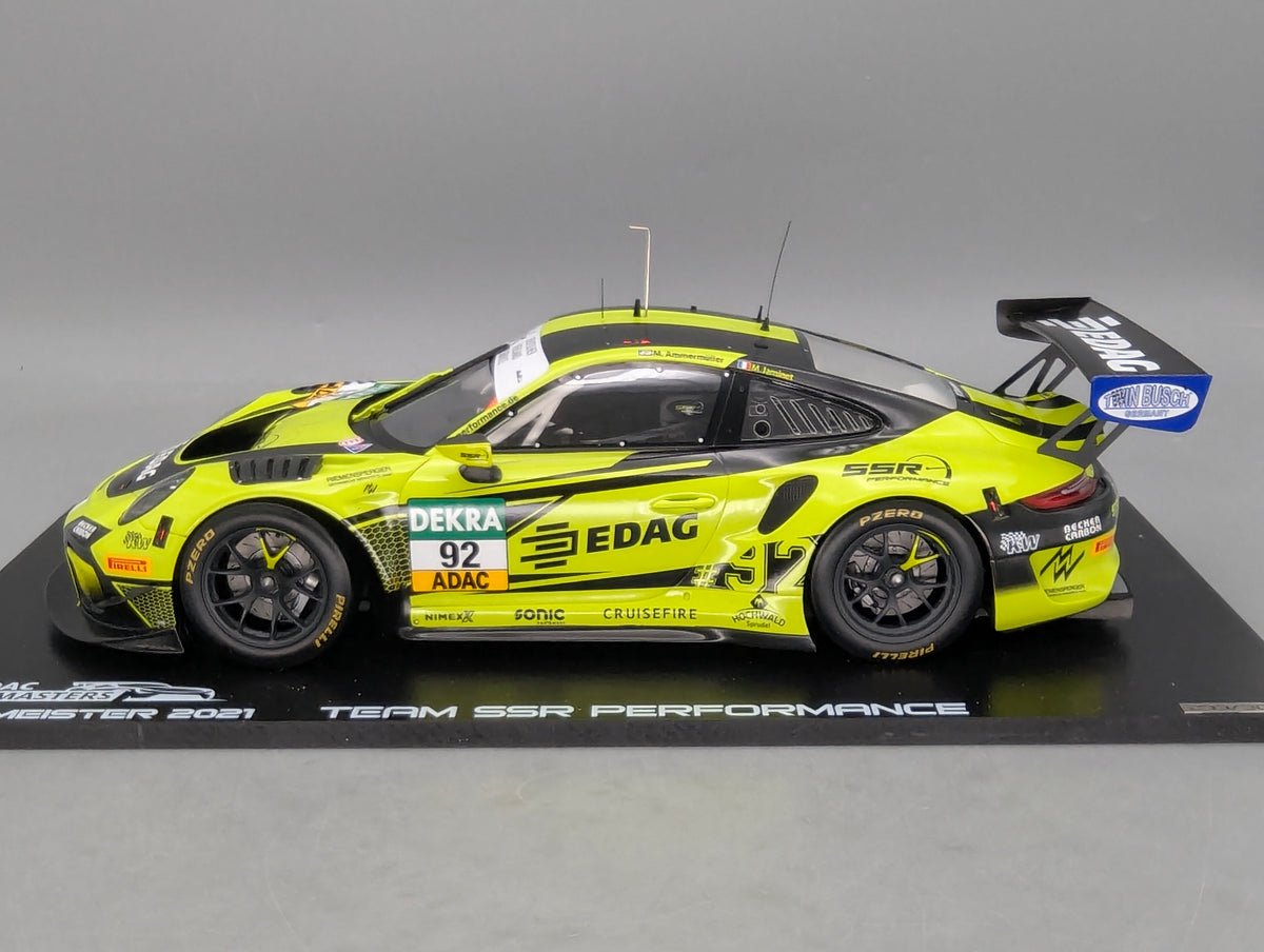 Modellautos 1:18 Spark Porsche 911 GT3 R Vize GT Masters 2021 #92 mit OVP