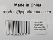 Modellautos 1:18 Spark Porsche 956 WINNER Imola 1984 #19 Stuck + Bellof mit OVP