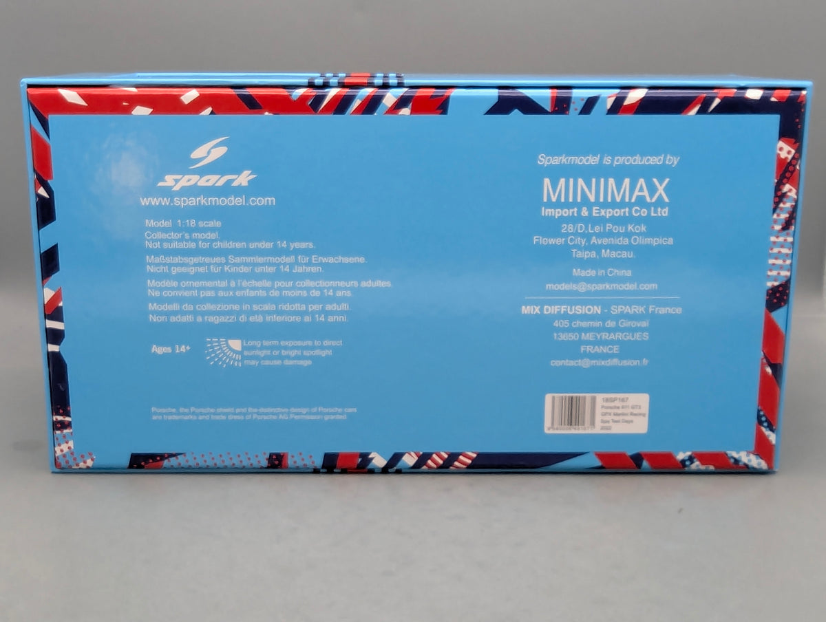 Modellautos 1:18 Spark Porsche 911 GT3 R GPX Spa 2022 #221 Lietz und andere OVP