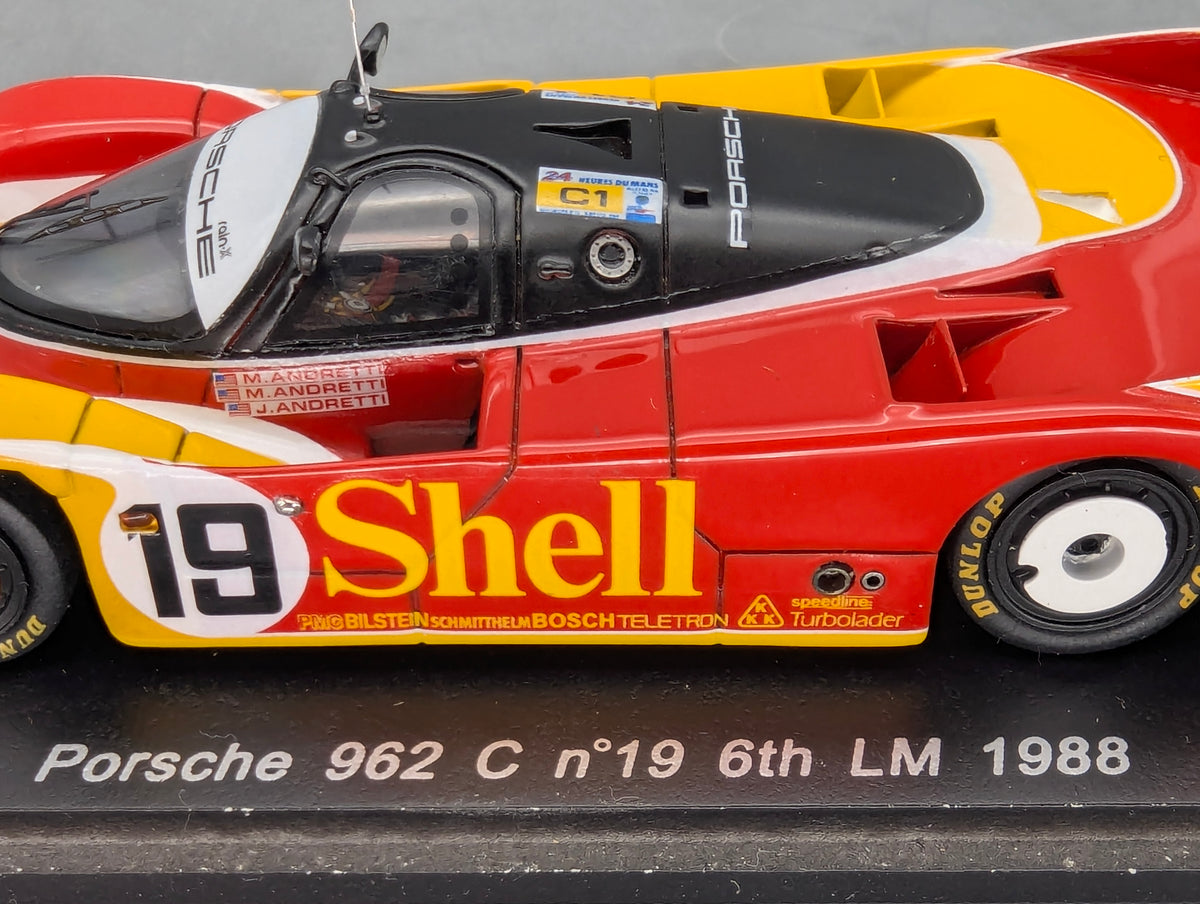 Modellautos 1:43 Spark S0903 Porsche 962 C 24h Le Mans 1988 #19 Andretti mit OVP