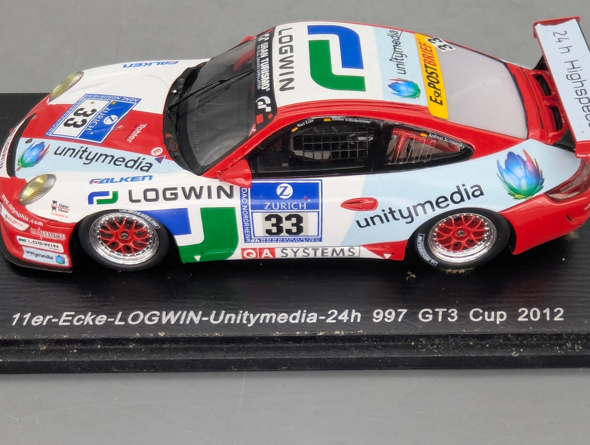 Modellautos 1:43 Spark ECKE2012 Porsche 997 GT3 Cup 2012 24h #33 mit OVP