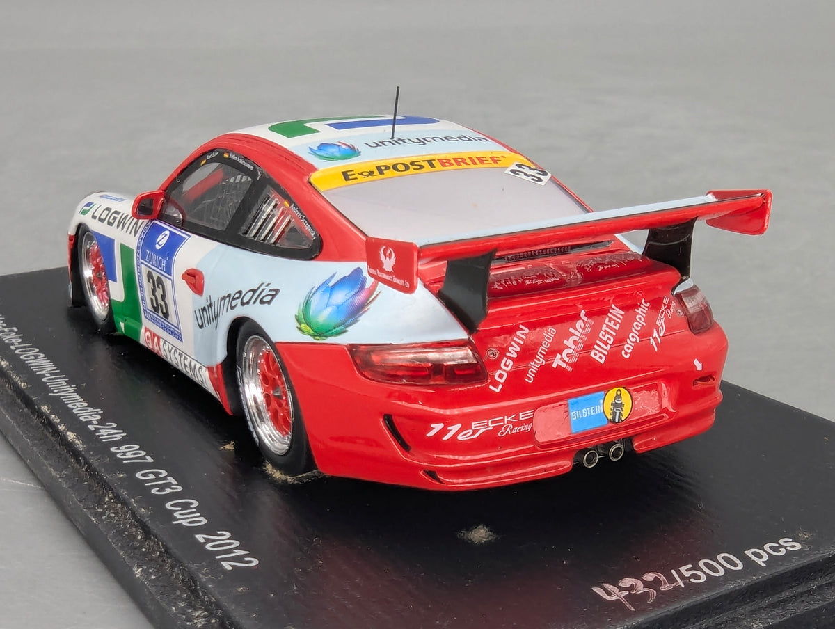 Modellautos 1:43 Spark ECKE2012 Porsche 997 GT3 Cup 2012 24h #33 mit OVP