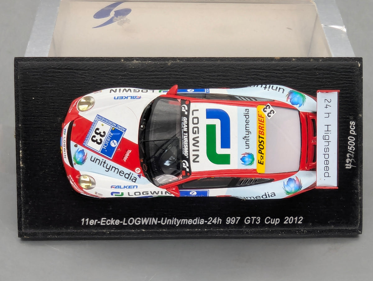 Modellautos 1:43 Spark ECKE2012 Porsche 997 GT3 Cup 2012 24h #33 mit OVP