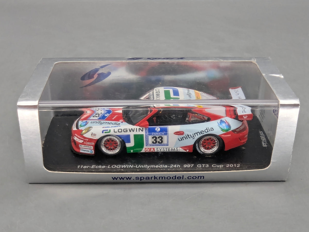Modellautos 1:43 Spark ECKE2012 Porsche 997 GT3 Cup 2012 24h #33 mit OVP