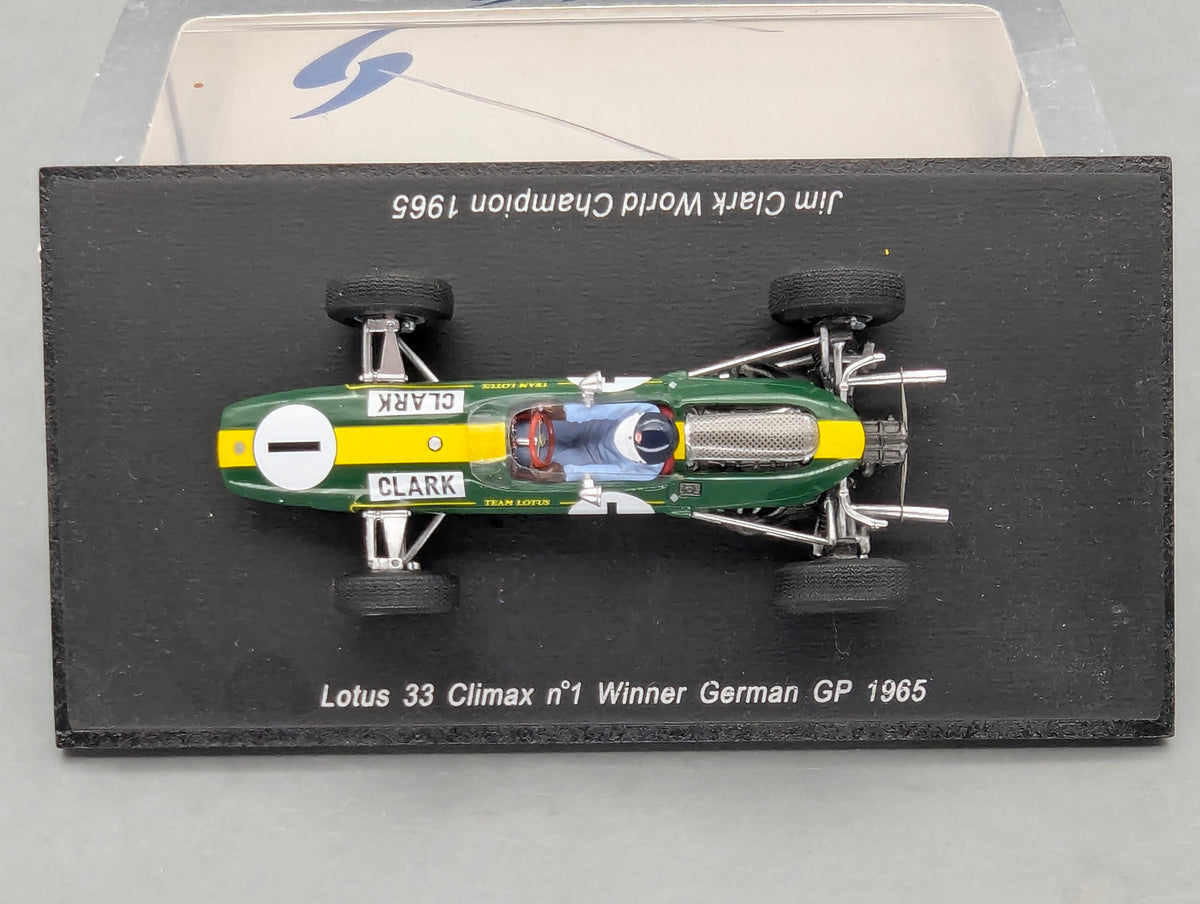 Modellautos 1:43 Spark Lotus 33 Climax WINNER German GP 1965 WC #1 Clark mit OVP