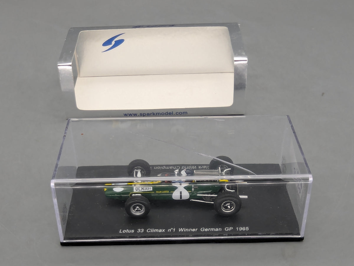 Modellautos 1:43 Spark Lotus 33 Climax WINNER German GP 1965 WC #1 Clark mit OVP