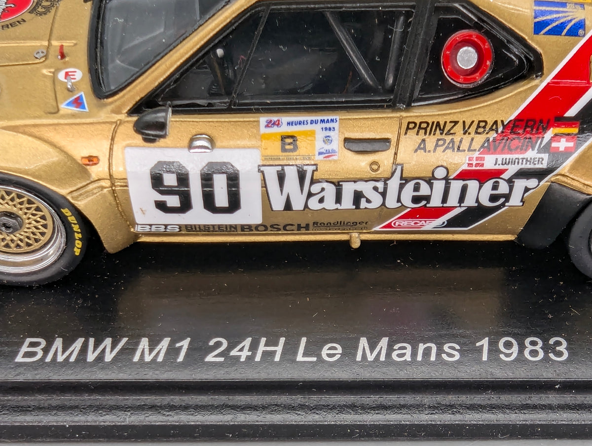 Modellautos 1:43 Spark S6407 BMW M1 24h Le Mans 1983 #90 L. von Bayern mit OVP