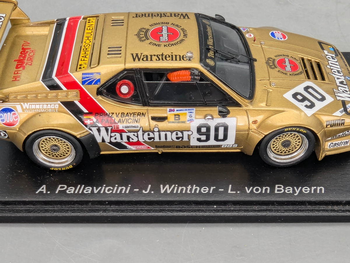 Modellautos 1:43 Spark S6407 BMW M1 24h Le Mans 1983 #90 L. von Bayern mit OVP