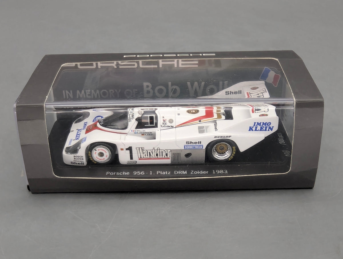 Modellautos 1:43 Spark Porsche 956 WINNER DRM Zolder 1983 #1 Wollek OVP