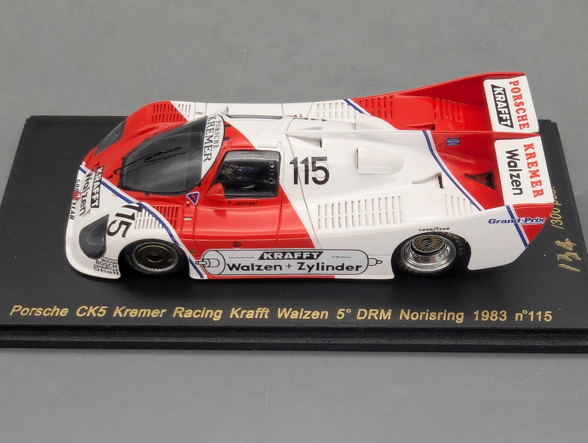 Modellautos 1:43 Spark Porsche CK5 Kremer DRM Norisring 1983 #115 Jelinski OVP