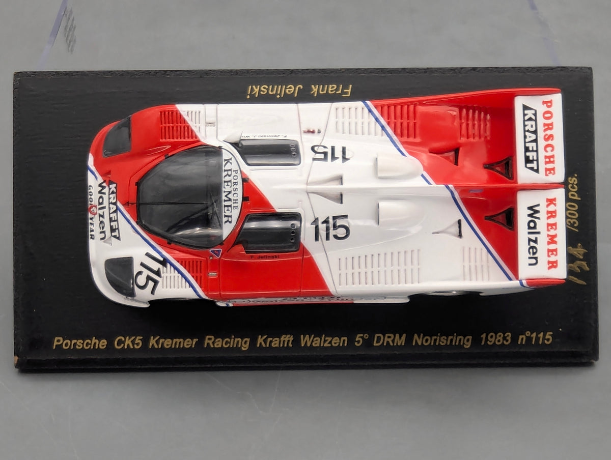 Modellautos 1:43 Spark Porsche CK5 Kremer DRM Norisring 1983 #115 Jelinski OVP