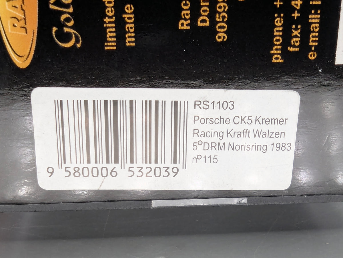 Modellautos 1:43 Spark Porsche CK5 Kremer DRM Norisring 1983 #115 Jelinski OVP