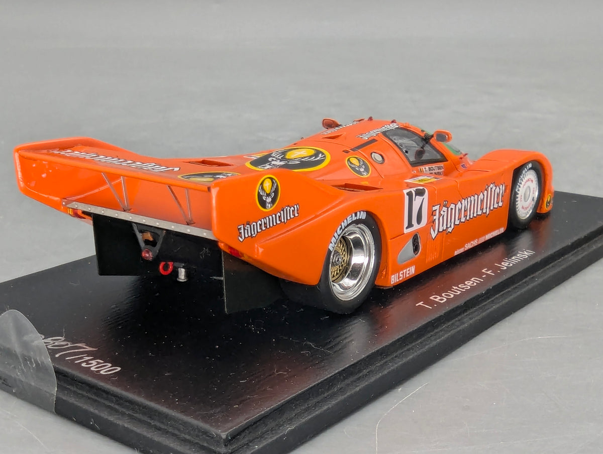 Modellautos 1:43 Spark SB007 Porsche 962 WINNER Spa 1986 #17 Jelinski Boutse OVP