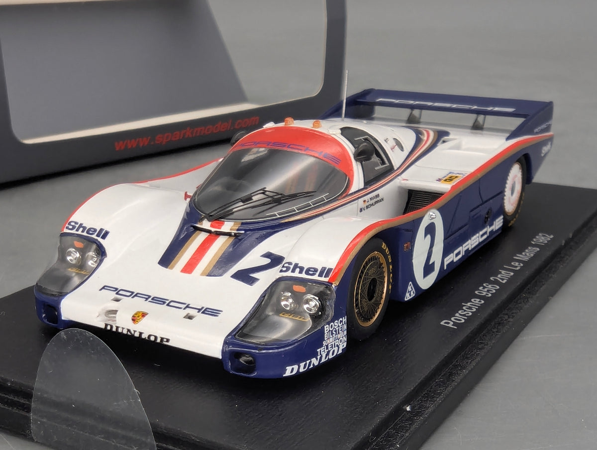 Modellautos 1:43 Spark Porsche 956 2nd 24h Le Mans 1982 #2 J. Mass u. A. mit OVP