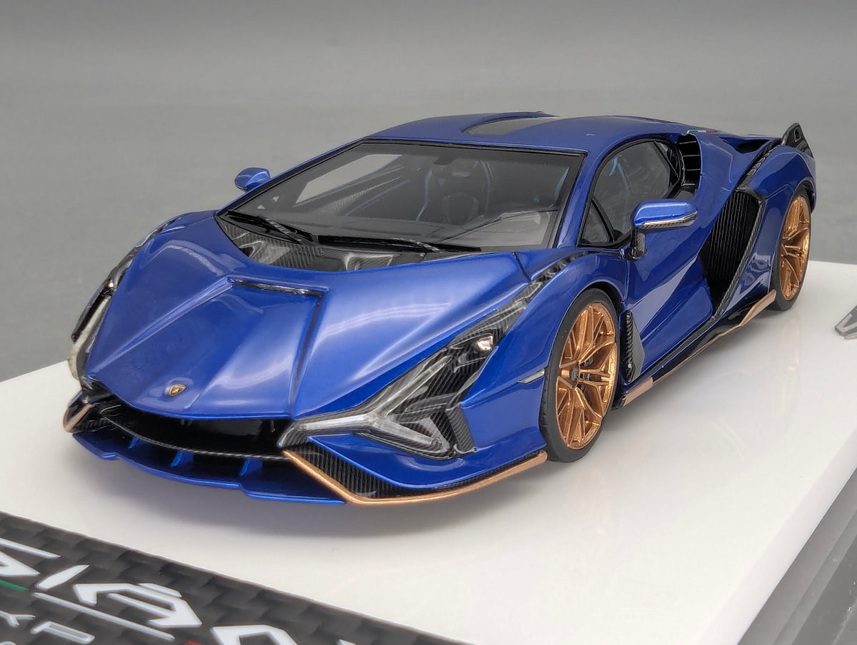 Eidolon Make Up 1:43 Lamborghini Sian FKP 37 with Stripe 2019 Blu 57/60 mit OVP