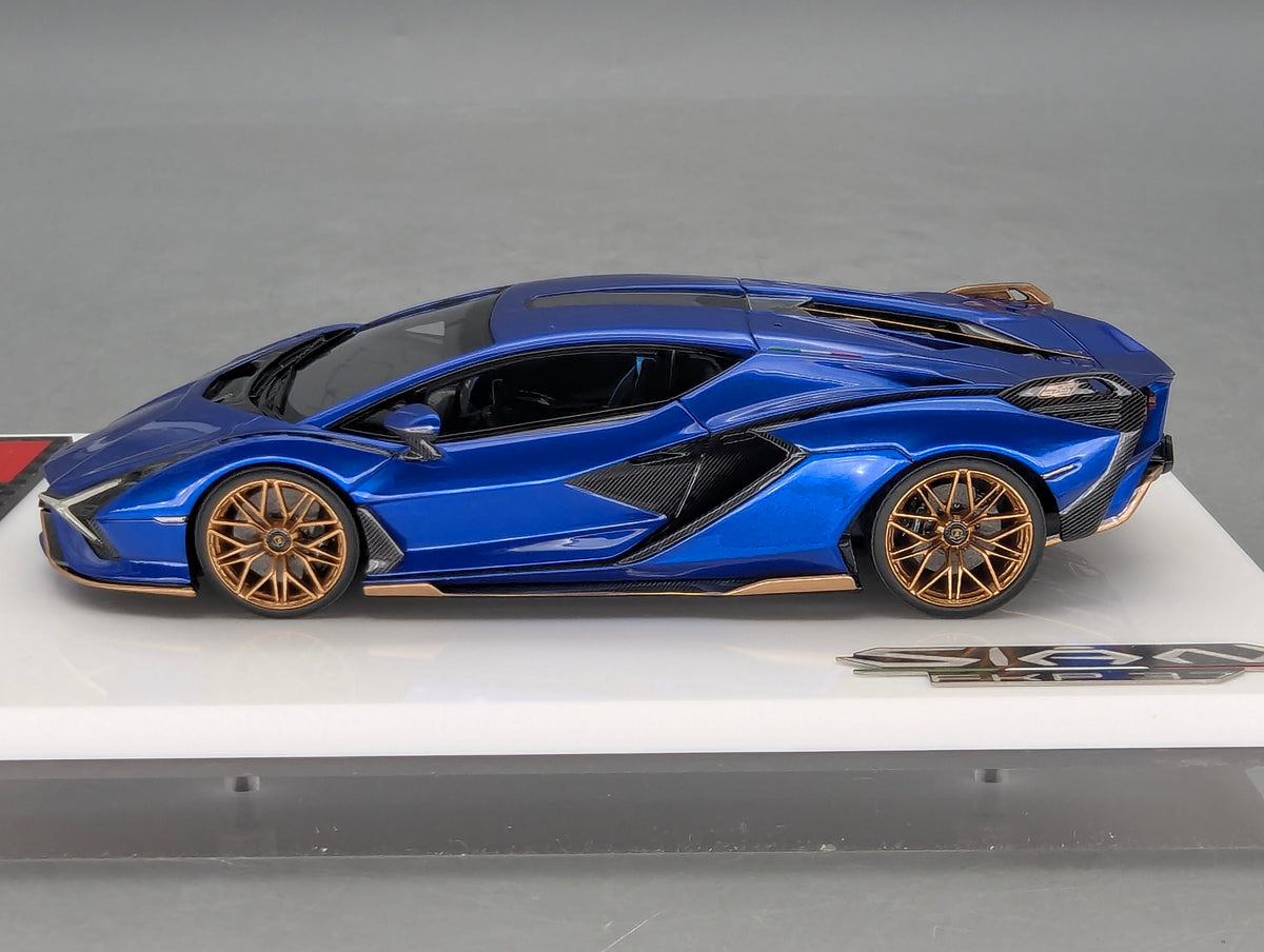 Eidolon Make Up 1:43 Lamborghini Sian FKP 37 with Stripe 2019 Blu 57/60 mit OVP