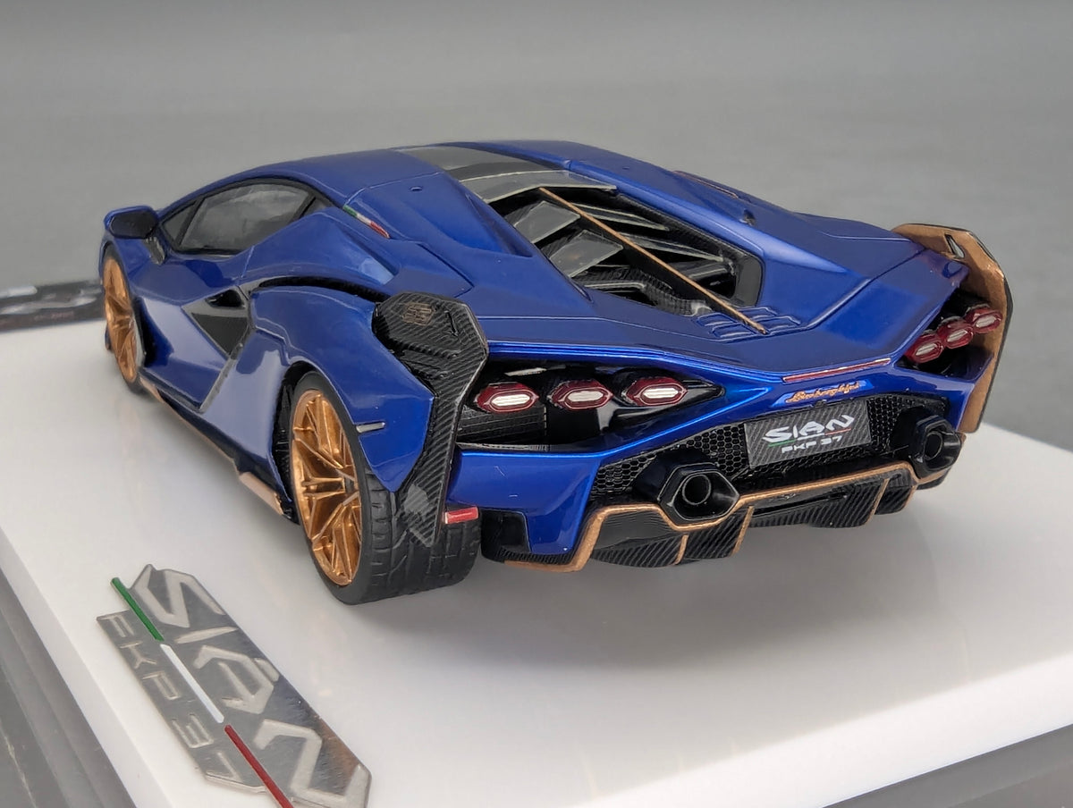 Eidolon Make Up 1:43 Lamborghini Sian FKP 37 with Stripe 2019 Blu 57/60 mit OVP
