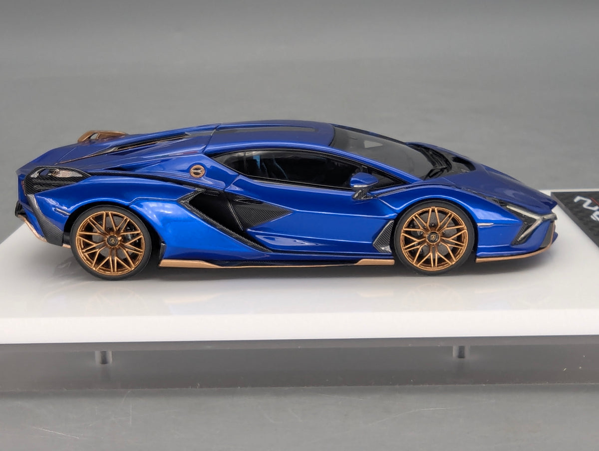 Eidolon Make Up 1:43 Lamborghini Sian FKP 37 with Stripe 2019 Blu 57/60 mit OVP