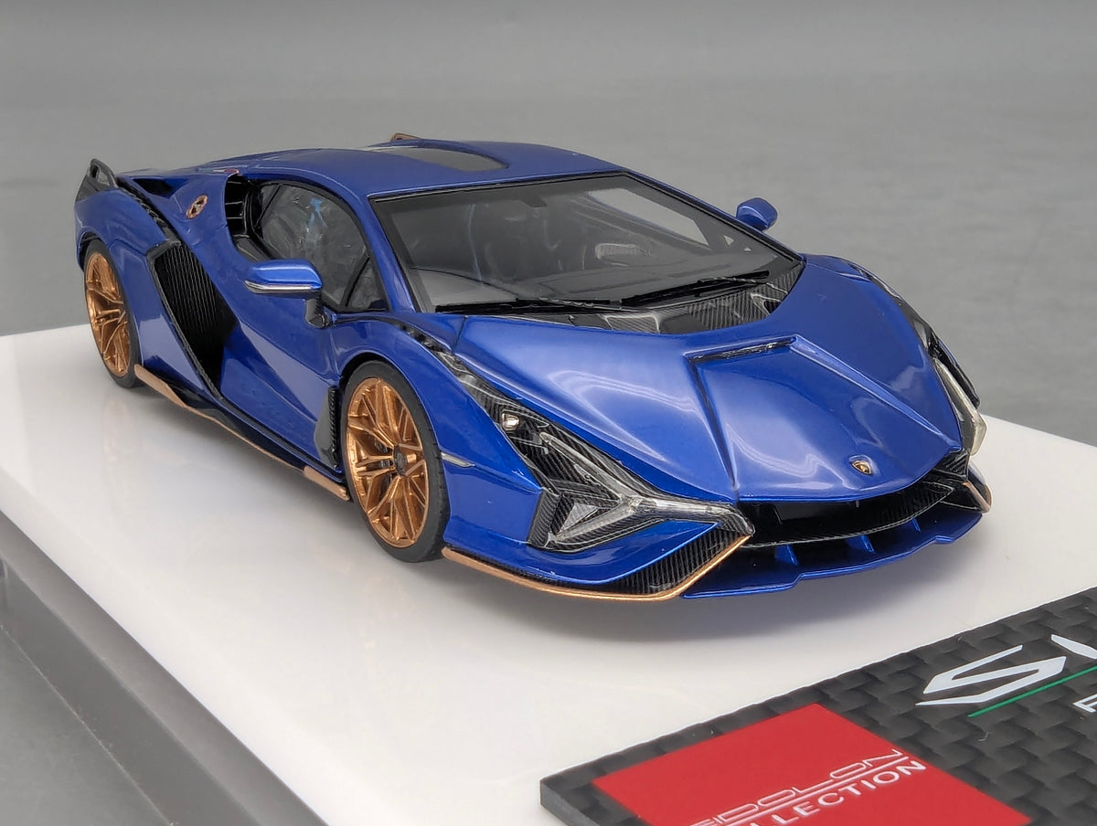 Eidolon Make Up 1:43 Lamborghini Sian FKP 37 with Stripe 2019 Blu 57/60 mit OVP