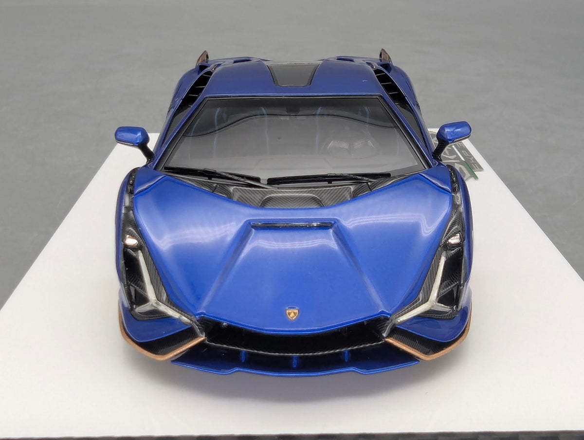Eidolon Make Up 1:43 Lamborghini Sian FKP 37 with Stripe 2019 Blu 57/60 mit OVP