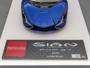 Eidolon Make Up 1:43 Lamborghini Sian FKP 37 with Stripe 2019 Blu 57/60 mit OVP